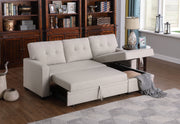 Upholstered Pull Out Sectional Sofa With Chaise - R&R Furniture Gallery (Fountain Valley, CA)
