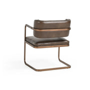 Classic Home Fonda dining arm chair with wooden frame and upholstered seat, showcasing elegant design and comfortable seating.
