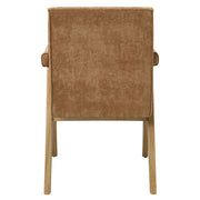 Zoey - Arm Chair (Set of 2) - Chocolate Chenille & Oak - R&R Furniture Gallery (Fountain Valley, CA)