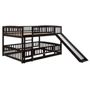Low Bunk Bed With Slide, Fence And Ladder - R&R Furniture Gallery (Fountain Valley, CA)