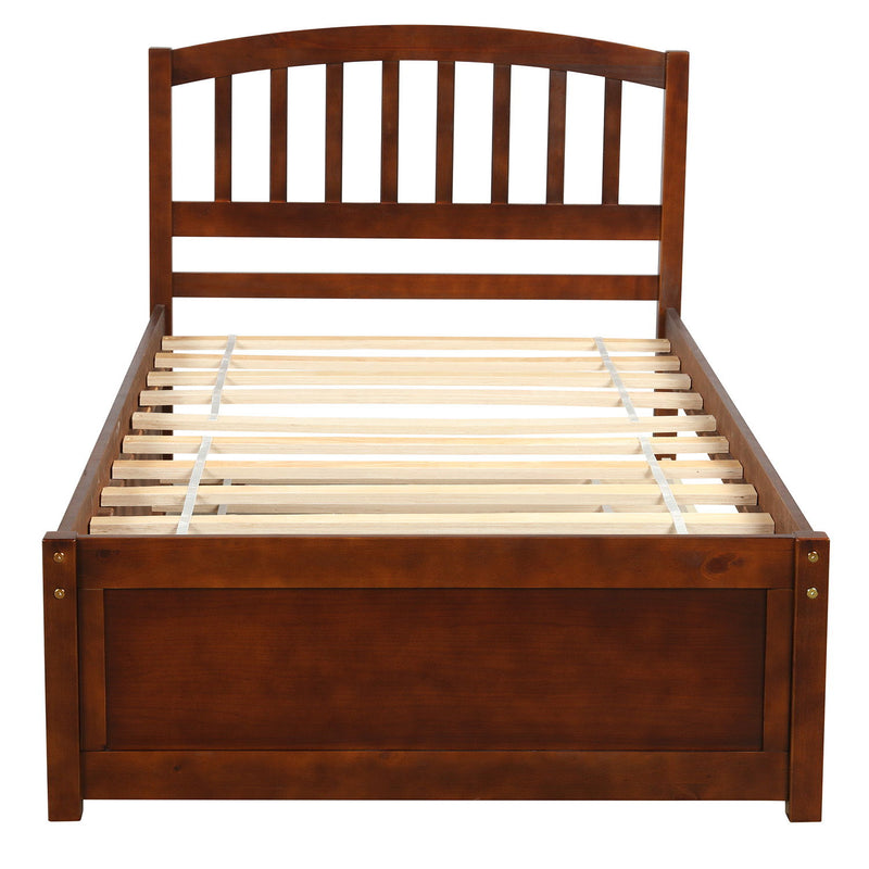 Platform Bed Wood Bed Frame With Trundle - R&R Furniture Gallery (Fountain Valley, CA)