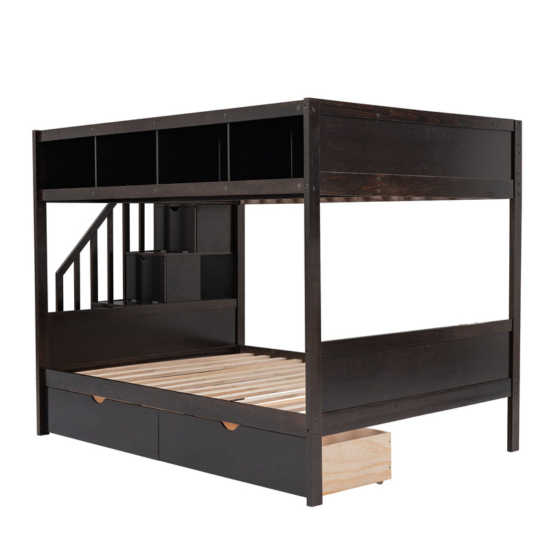 Bunk Bed With Shelfs, Storage Staircase And 2 Drawers - R&R Furniture Gallery (Fountain Valley, CA)