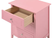 Glory Furniture Dove Tailed Drawers 3-Drawer Accent Nightstand with wooden finish and elegant design.