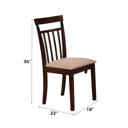 Samuel - 5 Piece Dining Set - Beige Microfiber &Espresso - R&R Furniture Gallery (Fountain Valley, CA)