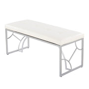 Lumi Source Constellation upholstered contemporary bench with sleek design and cushioned seat in modern living room setting