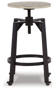 Karisslyn - Swivel Stool (Set of 2) - Whitewash / Black - R&R Furniture Gallery (Fountain Valley, CA)