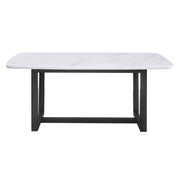 Madan - Dining Table With Marble Top - Marble Top & Weathered Gray - R&R Furniture Gallery (Fountain Valley, CA)
