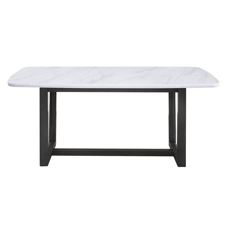 Madan - Dining Table With Marble Top - Marble Top & Weathered Gray - R&R Furniture Gallery (Fountain Valley, CA)