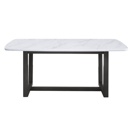 Madan - Dining Table With Marble Top - Marble Top & Weathered Gray - R&R Furniture Gallery (Fountain Valley, CA)