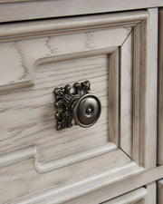 Bruchandi - Three Drawer Night Stand - Antique White - R&R Furniture Gallery (Fountain Valley, CA)