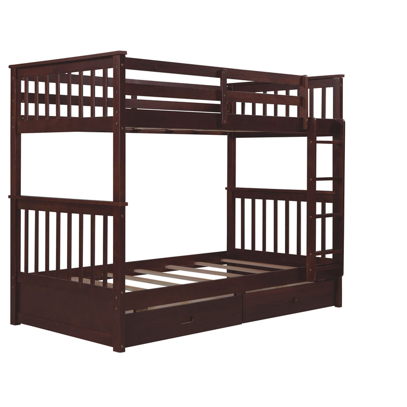 Bunk Bed With Ladders And 2 Storage Drawers - R&R Furniture Gallery (Fountain Valley, CA)