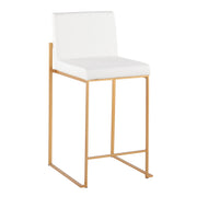 Lumi Source Fuji contemporary high back stylish counter stool with sleek design and modern upholstery, set against a neutral background.