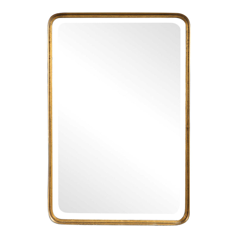 Antique gold wall mirror by Uttermost featuring a classic, elegant frame and reflective glass surface for stylish home decor.