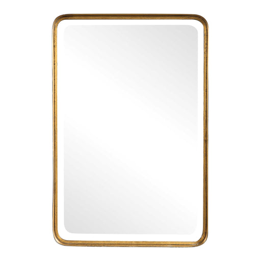 Antique gold wall mirror by Uttermost featuring a classic, elegant frame and reflective glass surface for stylish home decor.