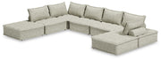 Signature Design by Ashley stationary sectional Bales with plush cushions and neutral fabric upholstery in a modern living room setting.