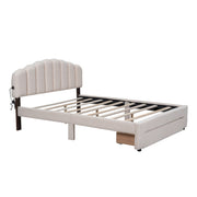 Upholstered Platform Bed With Drawer - R&R Furniture Gallery (Fountain Valley, CA)