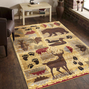 Nature's Nest - 5'3" X 7'3" Polypropylene, Lodge Area Rug - Multi / Beige - R&R Furniture Gallery (Fountain Valley, CA)