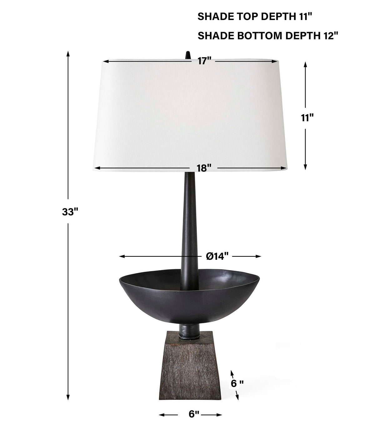 Basin - Table Lamp - Bronze
