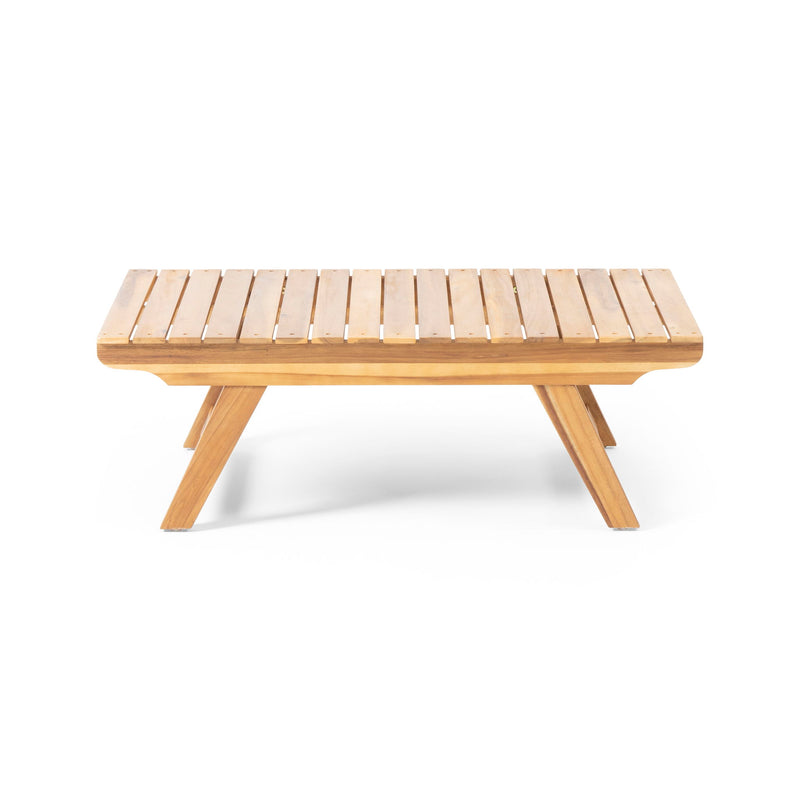 Outdoor Acacia Wood Coffee Table With Open Slat Design - R&R Furniture Gallery (Fountain Valley, CA)