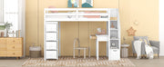 Loft Bed With Storage Drawers, Desk And Stairs With Shelves - R&R Furniture Gallery (Fountain Valley, CA)