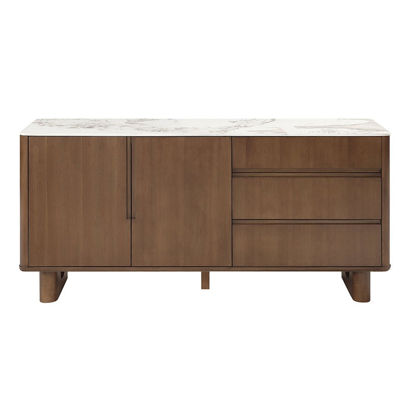 Harvey - Server With Ceramic Top - Walnut - R&R Furniture Gallery (Fountain Valley, CA)
