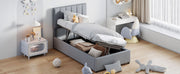 Upholstered Platform Bed With A Hydraulic Storage System - R&R Furniture Gallery (Fountain Valley, CA)