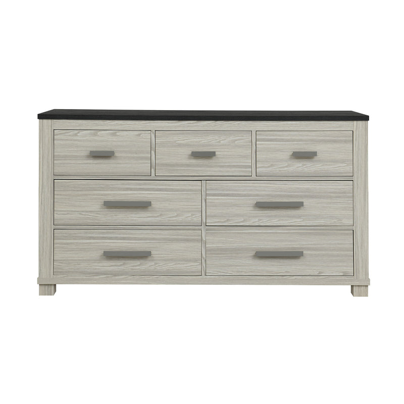 Augusta - Dresser, 7 Spacious Drawers, Block Feet - Beige Brown - R&R Furniture Gallery (Fountain Valley, CA)
