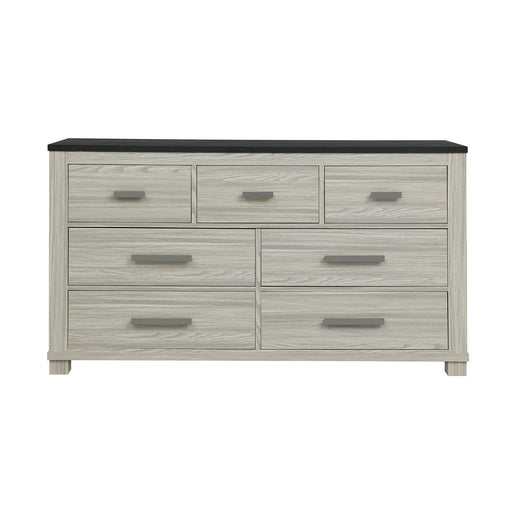 Augusta - Dresser, 7 Spacious Drawers, Block Feet - Beige Brown - R&R Furniture Gallery (Fountain Valley, CA)