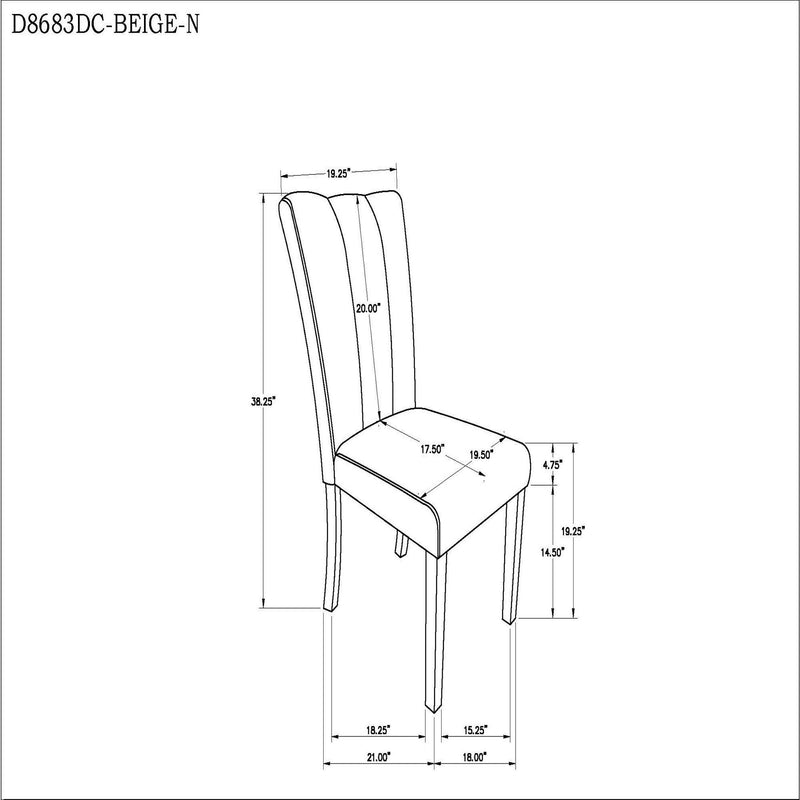 Stone - Dining Chair (Set of 2) - Beige - R&R Furniture Gallery (Fountain Valley, CA)