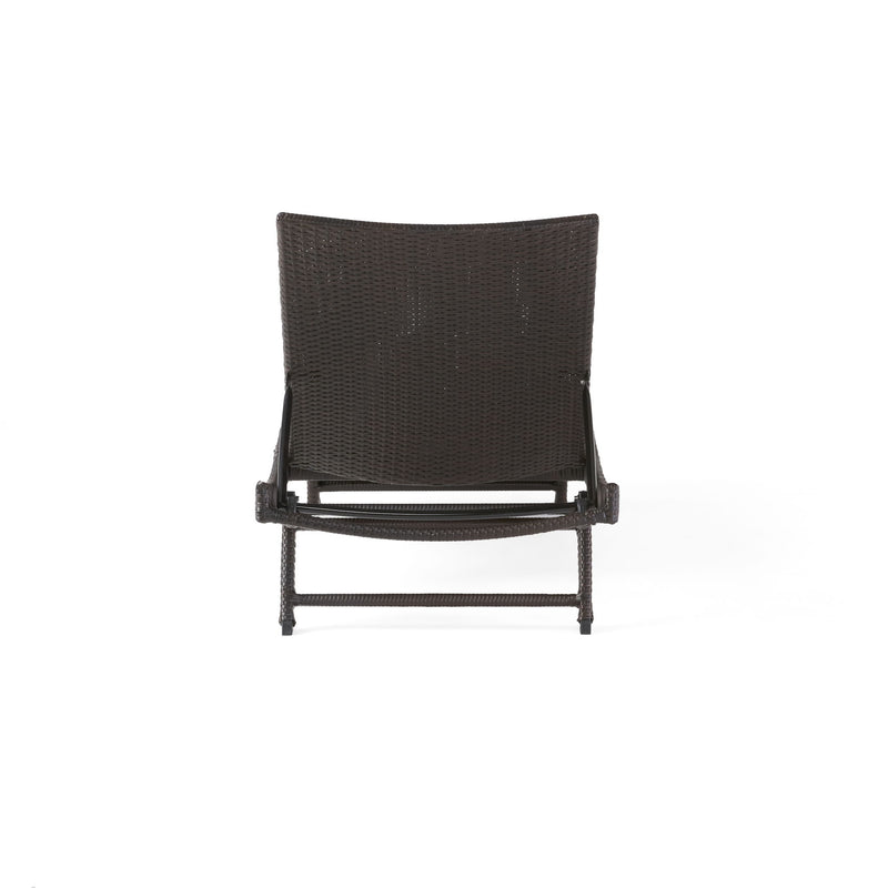 Kauai - Modern Style Pe Wicker Chaise Lounge - Brown Multi - R&R Furniture Gallery (Fountain Valley, CA)