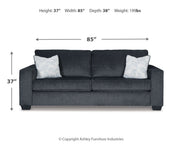 Signature Design by Ashley Altari sleeper sofa with plush fabric, convertible into a bed, and modern design in a living room setting.
