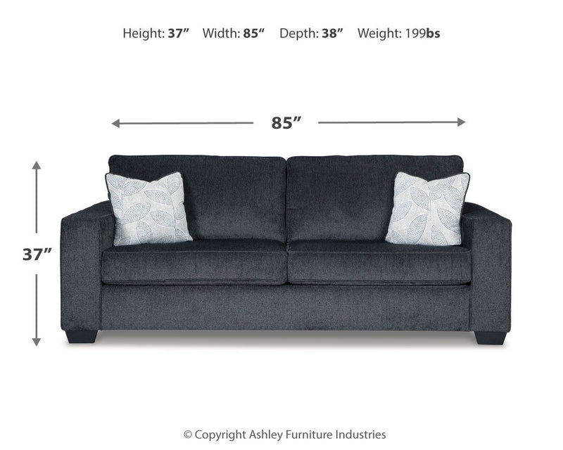 Signature Design by Ashley Altari sleeper sofa with plush fabric, convertible into a bed, and modern design in a living room setting.