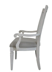 Katia - Arm Chair (Set of 2) - Light Gray Linen & Weathered White - R&R Furniture Gallery (Fountain Valley, CA)