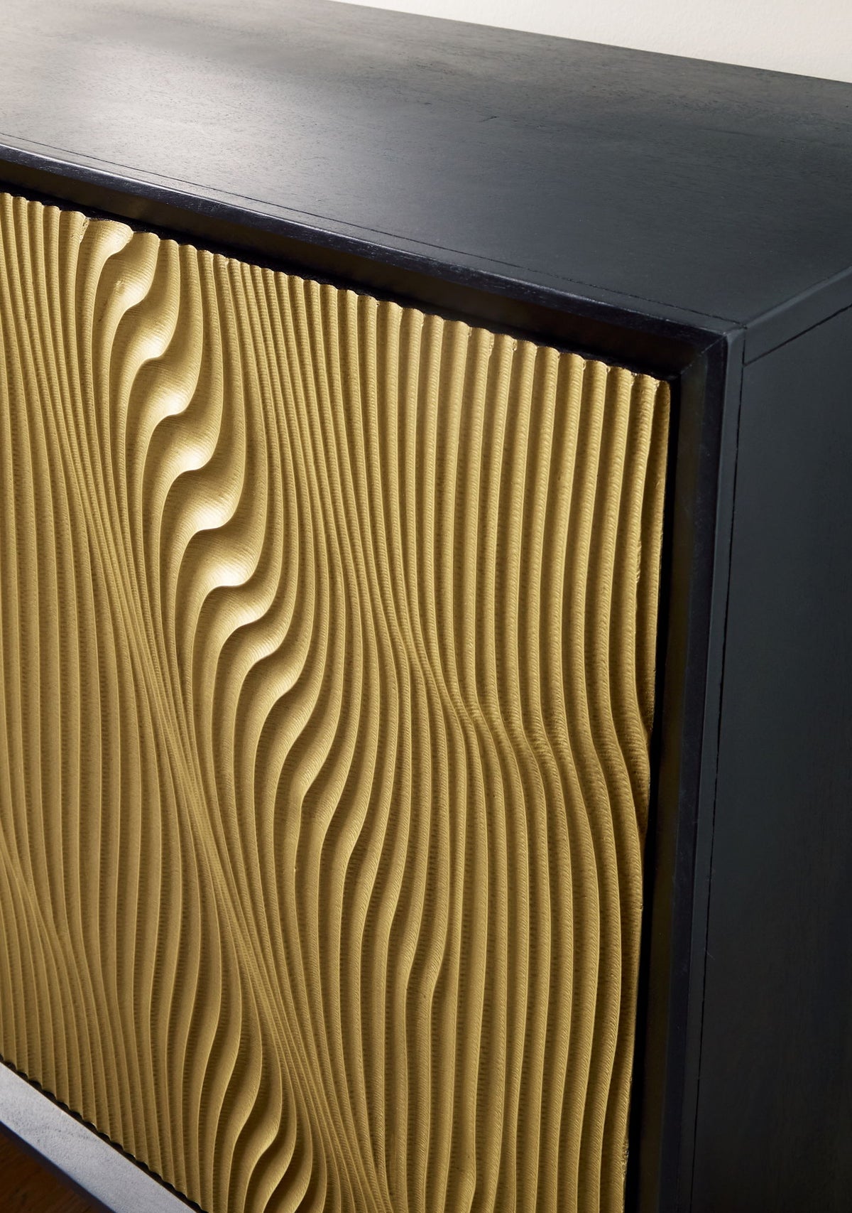 Tayner - Accent Cabinet - Black / Gold Finish - R&R Furniture Gallery (Fountain Valley, CA)