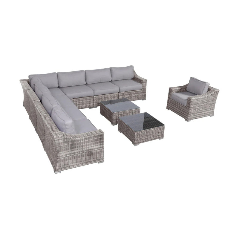 Outdoor Wicker Conversation Set With Cushions, All Weather - R&R Furniture Gallery (Fountain Valley, CA)