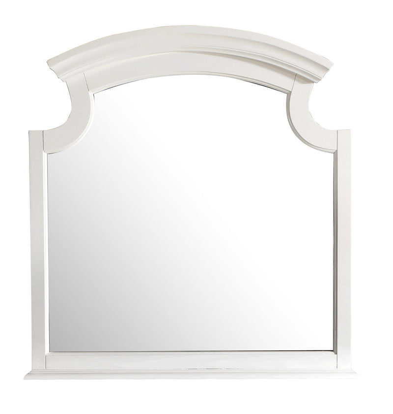 Glory Furniture Summit mirror with sleek rectangular design, hanging on a wall, showcasing modern home decor style.