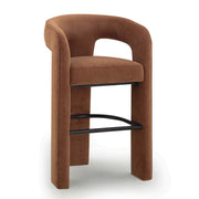 TOV Furniture Malone counter height stool with wooden legs and upholstered seat, ideal for kitchen or bar area.