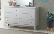 Glory Furniture Primo dresser with multiple drawers, modern wood finish, and sleek design for bedroom storage.