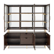 Belmont Place - China Cabinet - Espresso - R&R Furniture Gallery (Fountain Valley, CA)