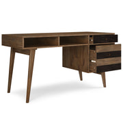 Clarkson - Desk With Side Drawers - Rustic Natural Aged Brown - R&R Furniture Gallery (Fountain Valley, CA)