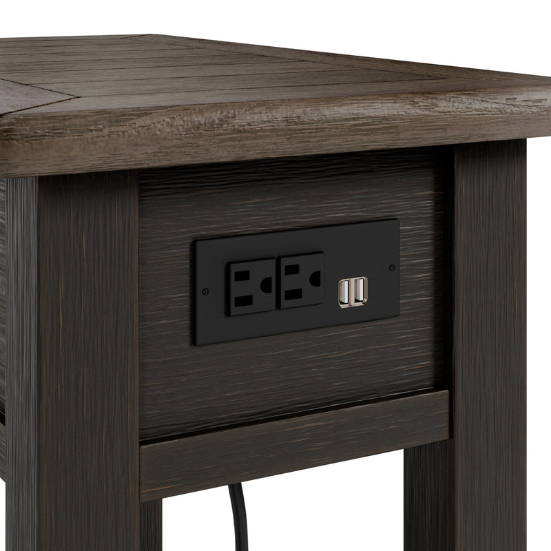Tyler Creek - Chair Side End Table - Black / Gray - R&R Furniture Gallery (Fountain Valley, CA)