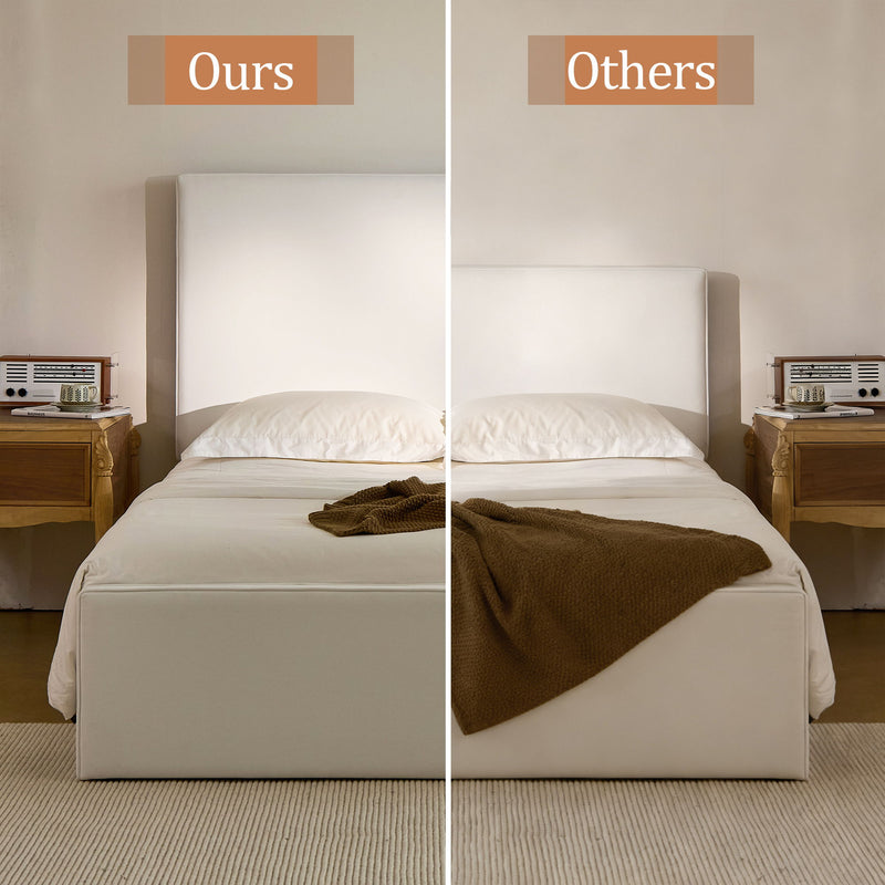Lucas - Tall Headboard Upholstered Bed - R&R Furniture Gallery (Fountain Valley, CA)