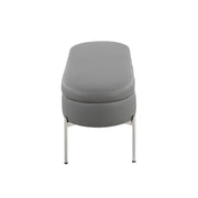 Lumi Source Chloe contemporary glam storage bench with upholstered seat and sleek wooden legs, ideal for modern interior decor.