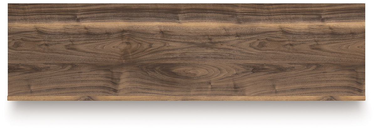 Signature Design by Ashley Zadilyn TV stand with fireplace option, featuring a modern wood finish and ample storage compartments.