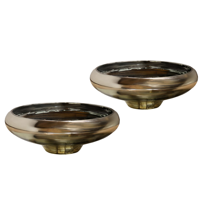 Rendale - Bowl Metallic (Set of 2) - Metallic Chrome