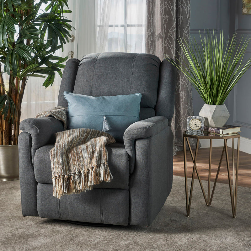Glider Recliner With Swivel, Manual Reclining Chair - R&R Furniture Gallery (Fountain Valley, CA)