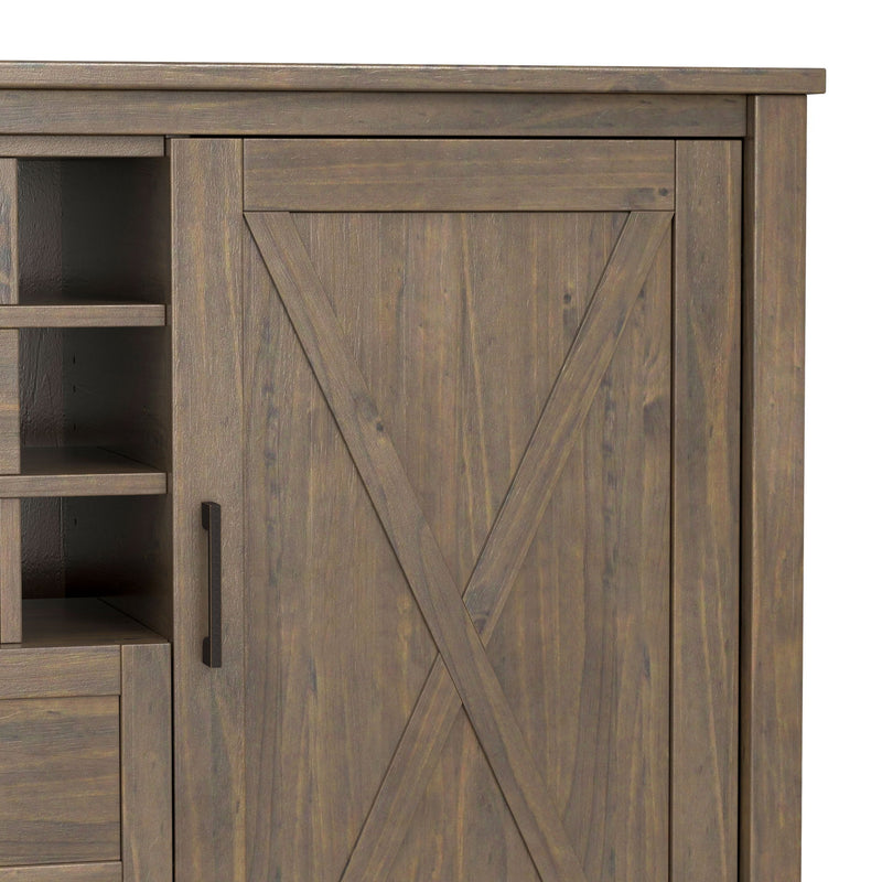 Ela - Sideboard With Wine Storage - Smoky Brown - R&R Furniture Gallery (Fountain Valley, CA)