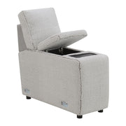 Tarrance - Modular Console With Wireless Charging & USB - Gray - R&R Furniture Gallery (Fountain Valley, CA)