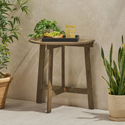 Outdoor Half Round Folding Acacia Wood Bistro Table - R&R Furniture Gallery (Fountain Valley, CA)