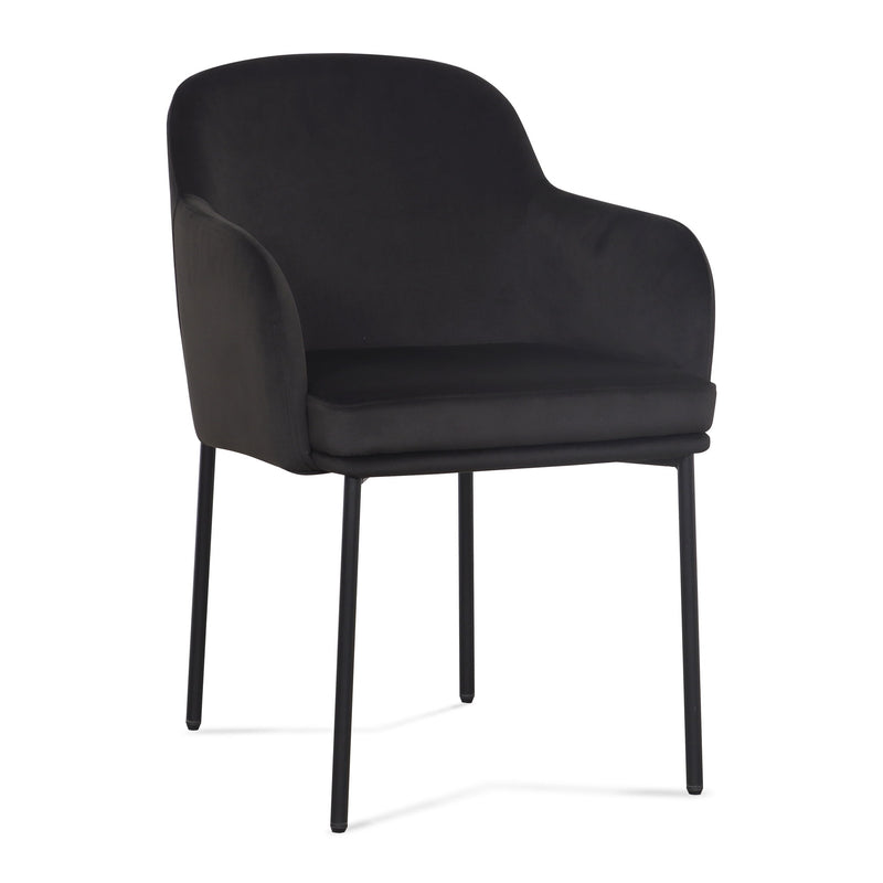 Pair of Sydney armchairs by TOV Furniture, stylish modern chairs with plush upholstery and sleek design, set of two.
